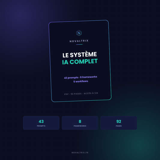 NOVALTRIX — El sistema de IA para freelancers y consultores de marketing (43 prompts, 8 frameworks, 5 workflows)